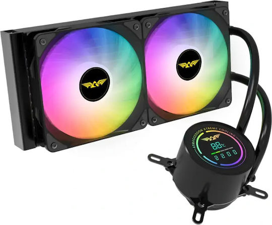 Armaggeddon A240 AIO CPU Liquid Cooling with 2 120mm Fans and ARGB Lighting