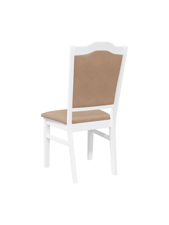 Wooden White Dining Chairs 2 Pieces 50.5x54.5x105.5cm