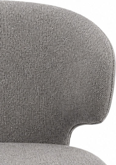 Savino Dining Chair With Gray Fabric Upholstery 55x55x