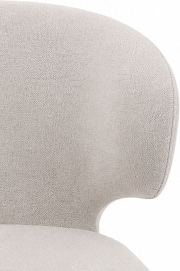 Savino Scaun Sala De Mese Cu Material Textil Alb 55x55x