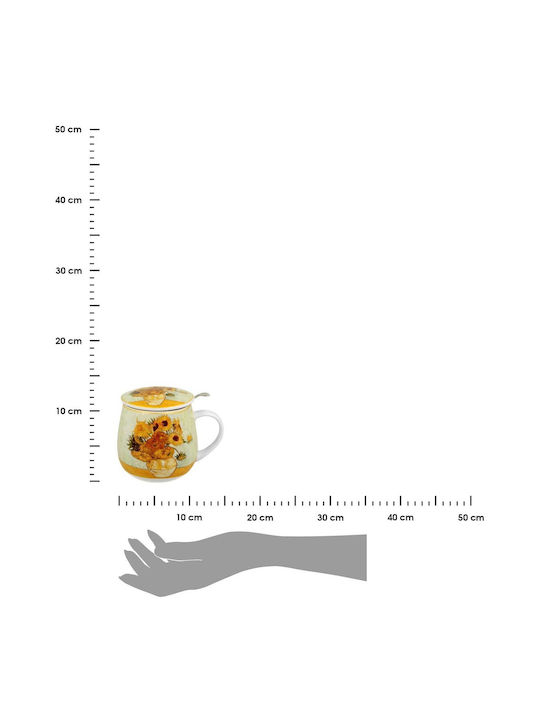 Κούπα από Πορσελάνη με Καπάκι 430ml
