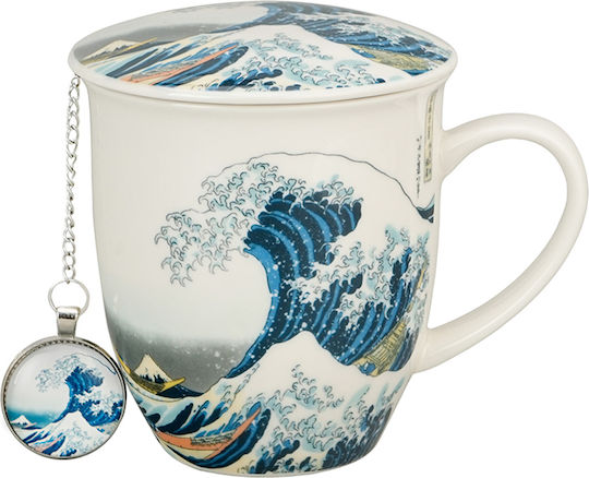 Great Wave Κούπα από Πορσελάνη με Καπάκι 400ml