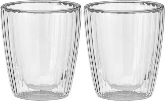 Excellent Houseware Κούπα Γυάλινη Διάφανη 250ml 2τμχ