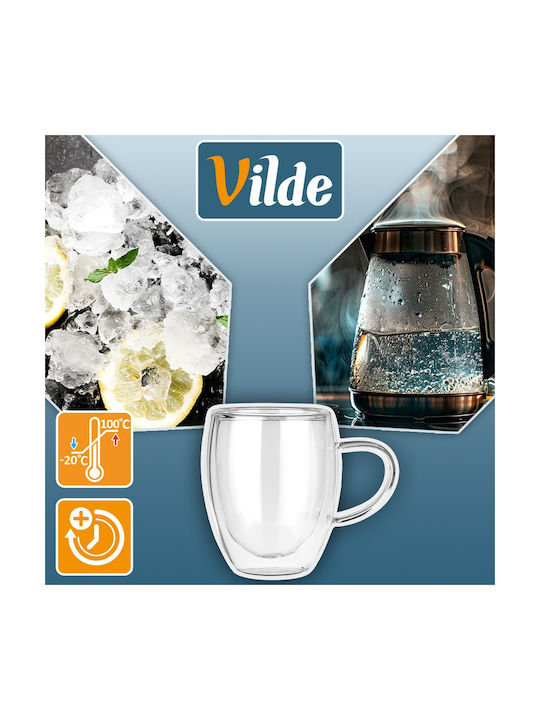 Orion Mug Glass Transparent 320ml 2pcs