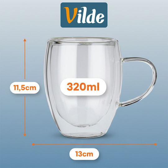 Orion Becher Glas Transparent 320ml 2Stück