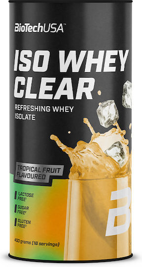 Biotech USA Iso Whey Zero Clear Proteinquelle Molke mit Geschmack Tropical Fruit 400g