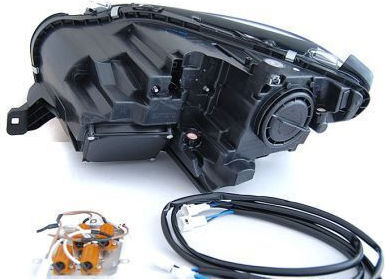 Фарове За Автомобил Mercedes ML W166 2011-2016 LED Черни Крушки H9 Комплект 2 Бройки Depo