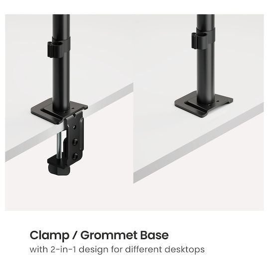 Equip TFT 360° Desktop Computer Monitor Stand Up To 32" With Extension Arm