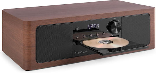 Audizio Ηχοσύστημα 2.0 Lunata SOHIF1040 50W με CD Player και Bluetooth Dark Wood - Black