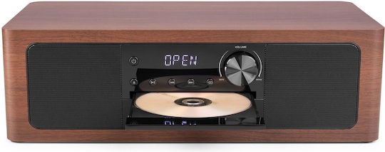 Audizio Ηχοσύστημα 2.0 Lunata SOHIF1040 50W με CD Player και Bluetooth Dark Wood - Black