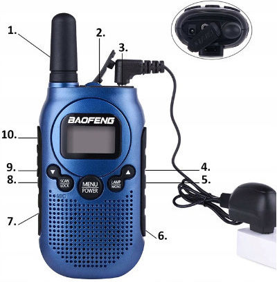 Baofeng BF-T6 Ασύρματος Πομποδέκτης PMR 0.5W με Μονόχρωμη Οθόνη