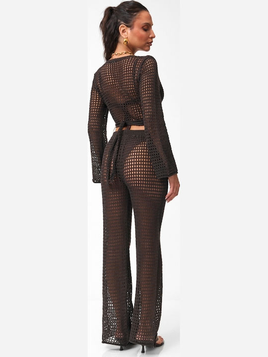 Decoro Women's Brown Beachwear Set