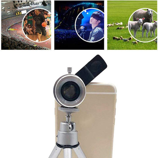 SUNCORE M12 Phone Camera Lens Set Zoom 12x in Blue Colour