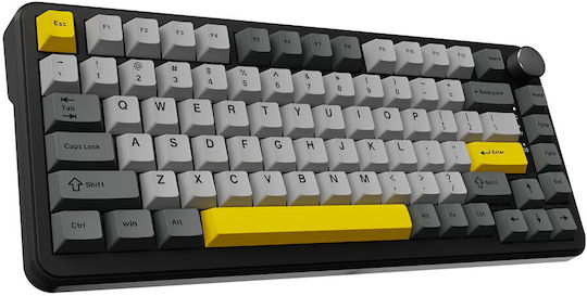 Ajazz AK820 Max Gaming Mechanical Keyboard 75% with Magnetic Switches and RGB Lighting (English US) Black / Gray / Yellow