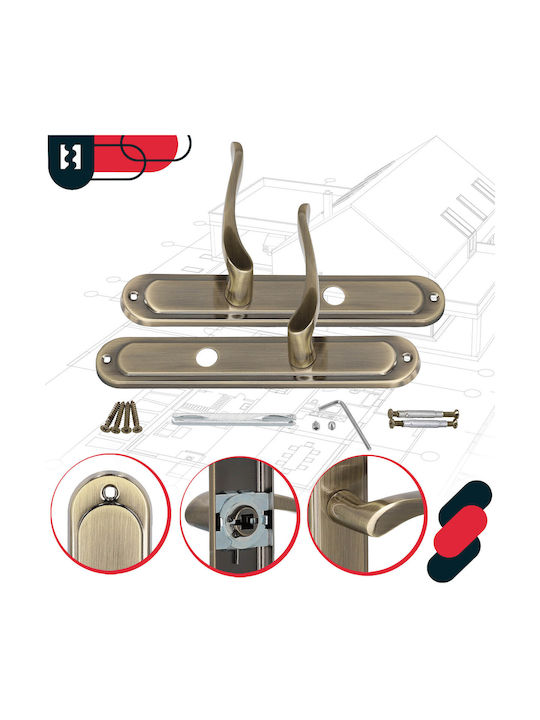 Kotarbau Buton WC Cu Placă Bronz