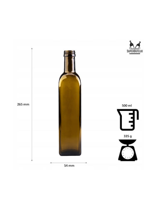 SuperButelki Δοχείο Λαδιού Γυάλινο με Ροή 500ml
