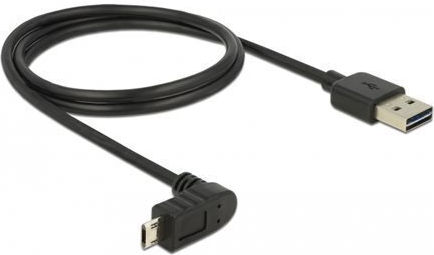 DeLock Regular USB 2.0 to micro USB Cable Μαύρο 1m (83848) 1τμχ