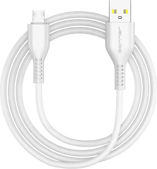Jellico Charging Data 1m Regular USB 2.0 to micro USB Cable White