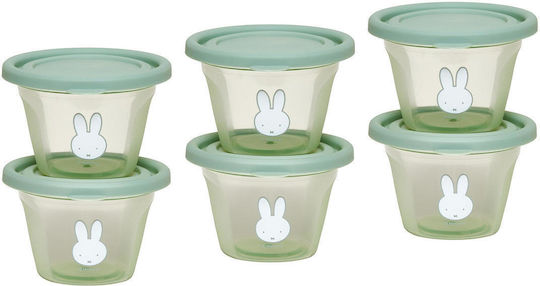 Miffy Plastic Green Feeding Set 6 Pieces For 4+ Months