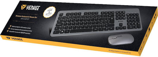 Yenkee YKM 2007CS Wireless Keyboard & Mouse Set English US Gray