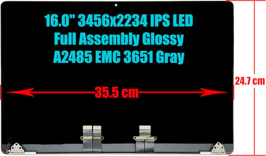 Bildschirm 16" IPS / LED Glänzend für Laptop Apple MacBook Pro Retina 16" M1 M2 Pro Max 1-SCR0690