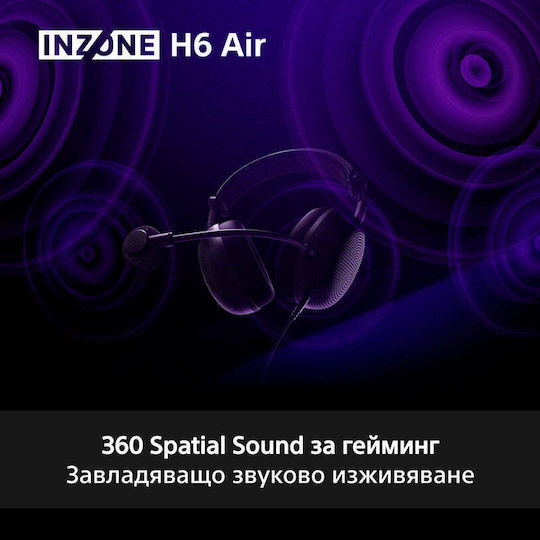 Sony Inzone H6 Air Over Ear Gaming Headset with 3.5mm Connection