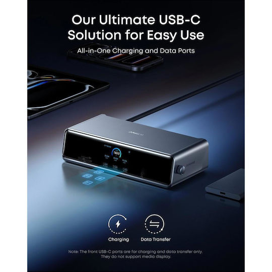 Anker Prime Docking Station with HDMI/DisplayPort Grey