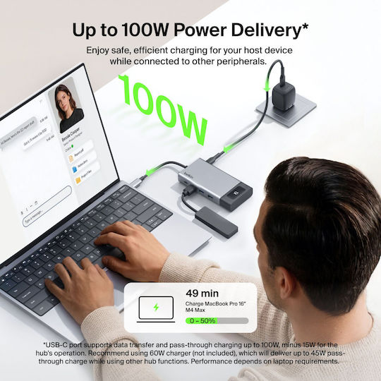 Belkin Connect USB-C Docking Station with HDMI 4K Ethernet and Connection for 2 Monitors