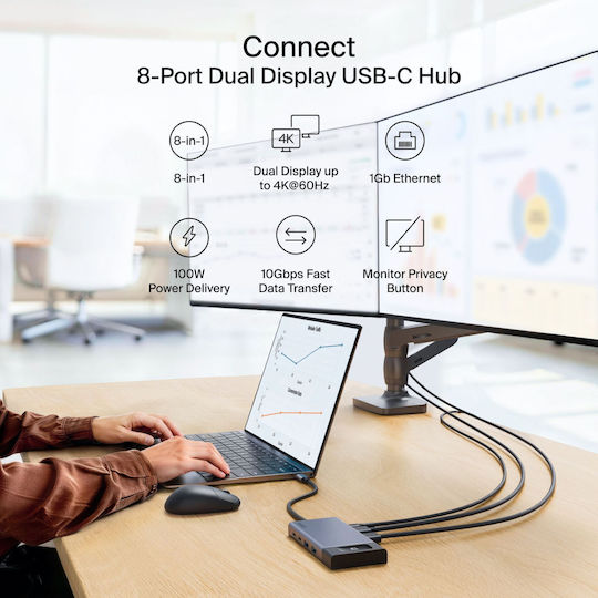 Belkin Connect USB-C Docking Station with HDMI 4K Ethernet and Connection for 2 Monitors