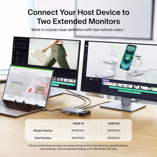 Belkin Connect USB-C Docking Station with HDMI 4K Ethernet and Connection for 2 Monitors