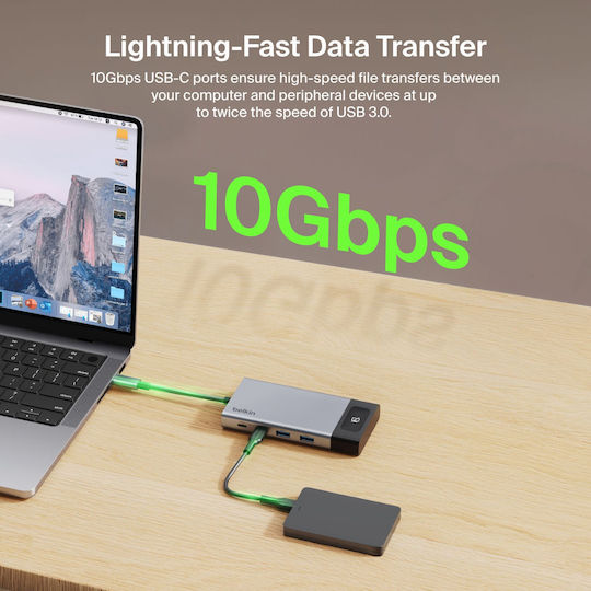 Belkin Connect USB-C Docking Station with HDMI 4K Ethernet and Connection for 2 Monitors