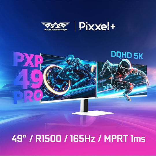 Armaggeddon PXP-49PRO-W Ултраширок Curved Монитор 49" 5120x1440 165Hz Бял