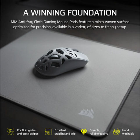 Corsair Mm Anti-fray Cloth Xl Mouse Pad Gaming Gray 930 X 300 X 2 Mm