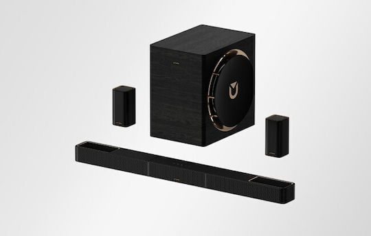 Ultimea Skyware X70 Soundbar 7.1.4 HDMI cu Subwoofer Wireless și Telecomandă Negru