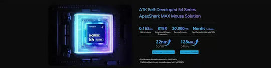 ATK Blazing Sky F1 V2 Ultimate Ασύρματο Gaming Ποντίκι 42000 DPI Μαύρο