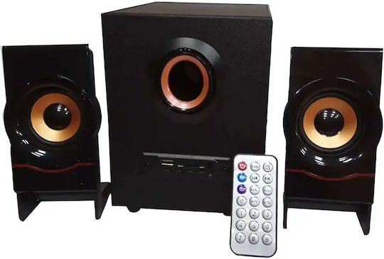 Tele FT-C10U Ηχεία Υπολογιστή 2.1 με Ισχύ 8W Γκρι