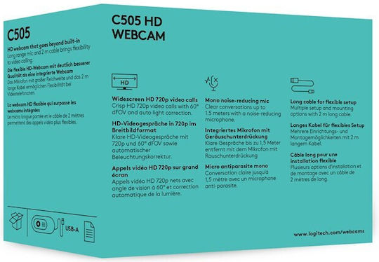 Logitech C505 Web Camera HD 720p 960-001363