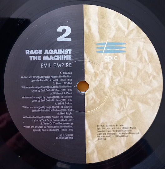 Rage Against The Machine Rage Against The Machine - Evil Empire LP Βινύλιο