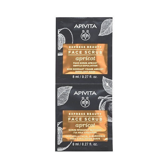 Apivita Express Beauty Gel for Face Scrub Apricot 2 x 8ml