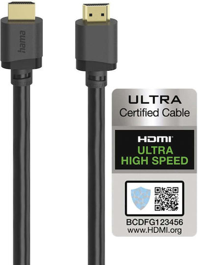 HAMA Cable HDMI male - HDMI male 2m Μαύρο