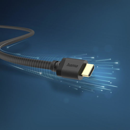 HAMA Cable HDMI male - HDMI male 2m Μαύρο