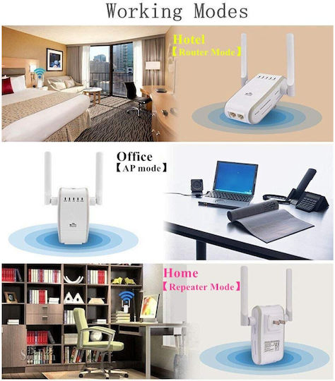 Extrastar 2648 Wi-Fi Extender Single Band (2.4GHz) 300Mbps with 2 Ethernet Ports