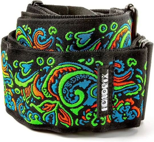 Dunlop Jh27 Jimi Hendrix Blacklight Love Drops Blue Guitar Strap