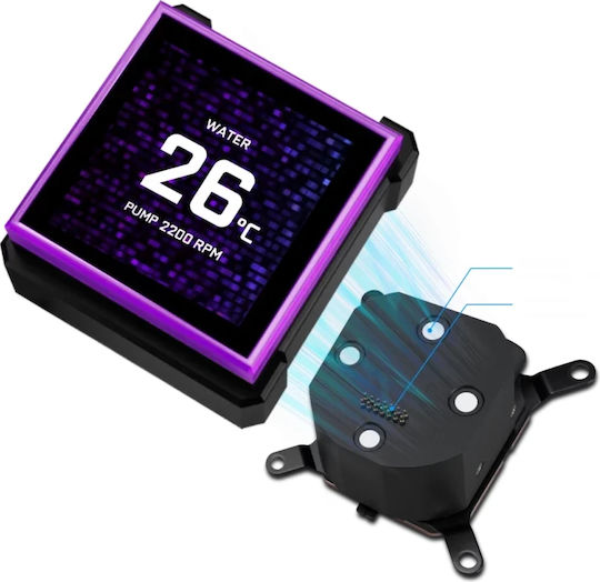 Lian Li HydroShift II LCD-S 360TL Υδρόψυξη AIO CPU με 3 Ανεμιστήρες 120mm και RGB Φωτισμό Λευκή