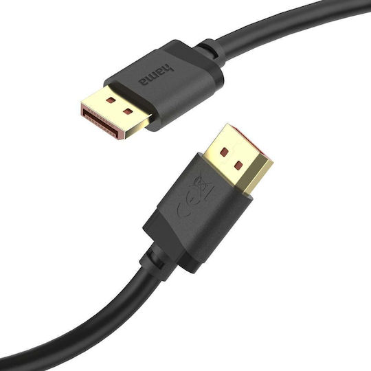 HAMA Cable DisplayPort Male - DisplayPort Male 2m Black (00202010)