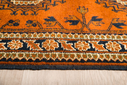 Класическо Ръчно Изработено Килим Golden Afghan 125x193 См Decostar Оранжев