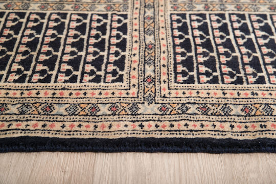 Klassischer Handgefertigter Lahore Wohnzimmer Teppich 78x134 cm Decostar Blau
