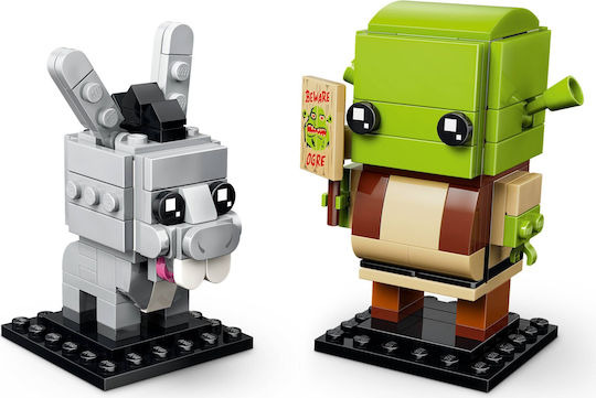 LEGO Brick Headz Shrek, Donkey și Gingy Figuri pentru 10+ Ani 259 buc