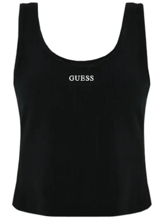 Women's Crop Top Sleeveless Rib Tank Top Jblk