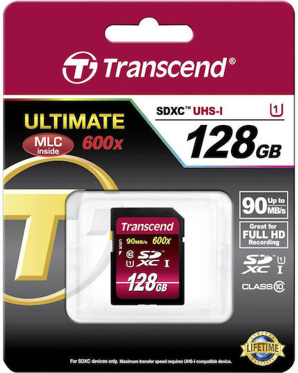 Transcend Ultimate 600x SDXC 128GB U1 UHS-I